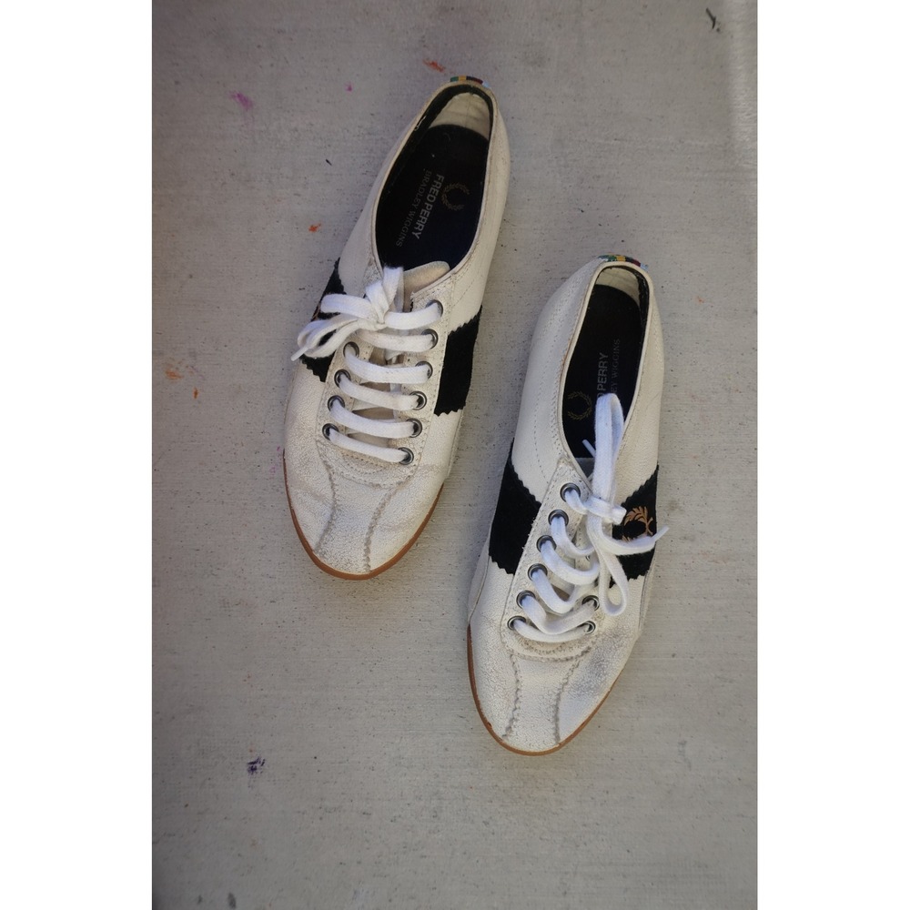 Fred Perry Bradley Wiggins "Shadley Wooling" Tennis Shoes Sneakers Mens size 7.5 - Picture 2 of 9